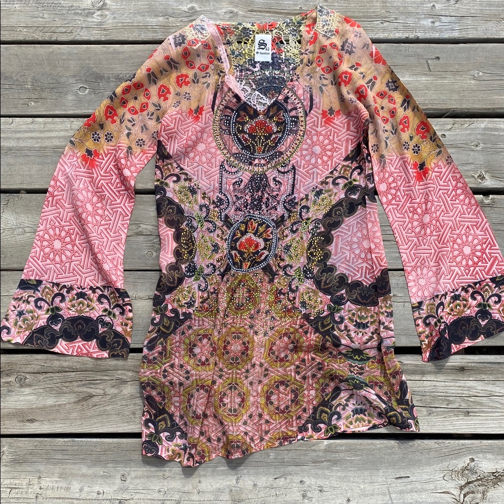SOLD - Bell sleeve festival dress